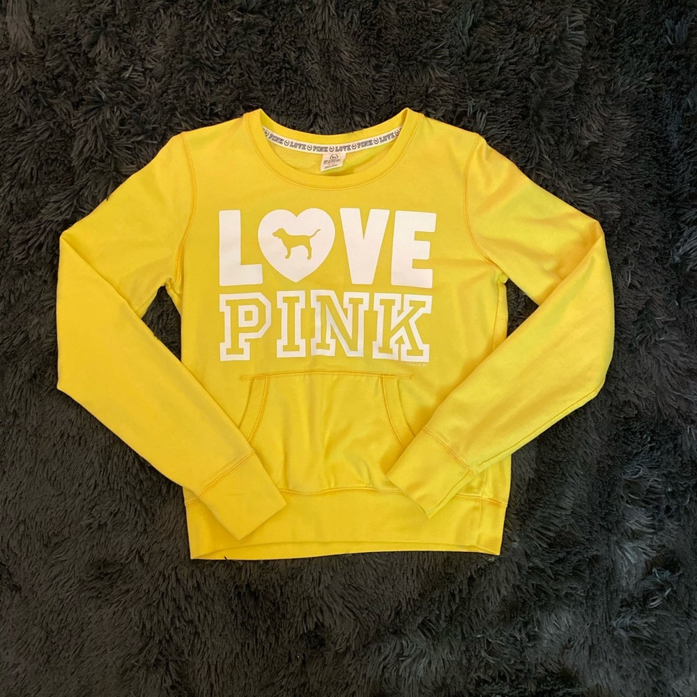 Yellow PINK pullover (no hood)